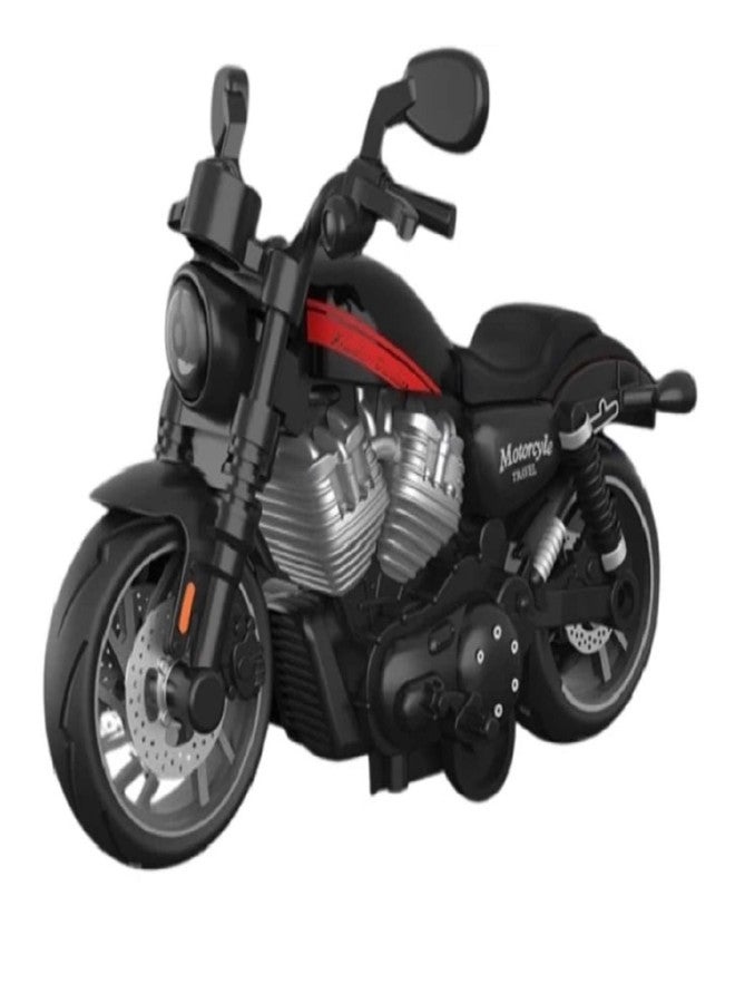IndusBay® 5 Metal Diecast Alloy Mini Sports Motorcycle Toy for Home Decot Collectable Pull Back Collectable Super Bike Toy, Black